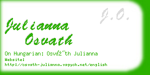 julianna osvath business card